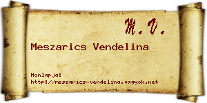 Meszarics Vendelina névjegykártya